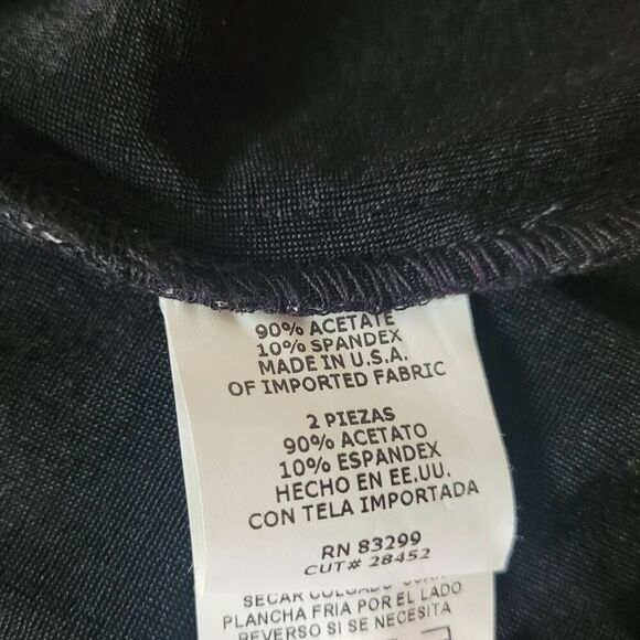 Vintage all over sparkle black cardigan open front faux diamond closure - Picture 9 of 9